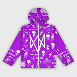 Ветровка с капюшоном женская Watch Dogs 2: Violet Pattern, цвет: 3D-белый