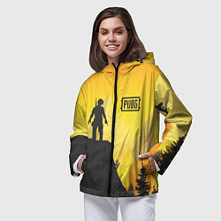 Ветровка с капюшоном женская PUBG: Sunrise, цвет: 3D-черный — фото 2