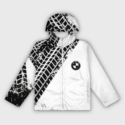 Ветровка с капюшоном женская BMW, цвет: 3D-белый