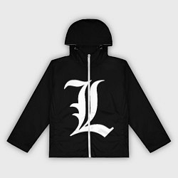 Ветровка с капюшоном женская DEATH NOTE ТЕТРАДЬ СМЕРТИ L, цвет: 3D-белый