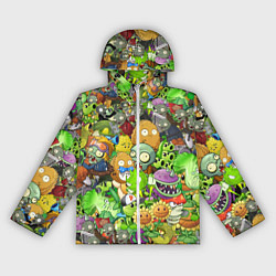 Ветровка с капюшоном женская PLANTS VS ZOMBIES, цвет: 3D-белый