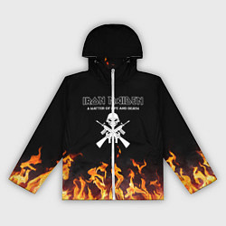 Ветровка с капюшоном женская Iron Maiden, цвет: 3D-белый