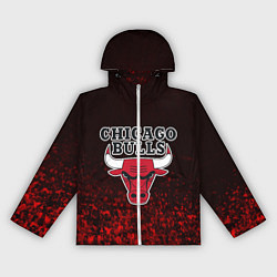 Ветровка с капюшоном женская CHICAGO BULLS, цвет: 3D-белый