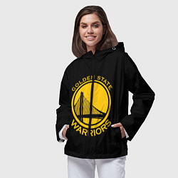 Ветровка с капюшоном женская GOLDEN STATE WARRIORS, цвет: 3D-черный — фото 2