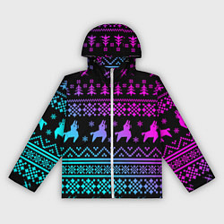 Ветровка с капюшоном женская FORTNITE НОВОГОДНИЙ, цвет: 3D-белый