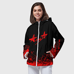 Ветровка с капюшоном женская АлисА, цвет: 3D-белый — фото 2