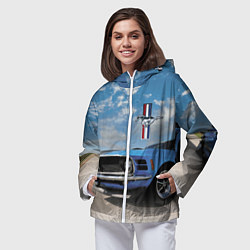 Ветровка с капюшоном женская Mustang, цвет: 3D-белый — фото 2