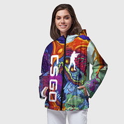 Ветровка с капюшоном женская CS GO HYPERBEAST, цвет: 3D-черный — фото 2