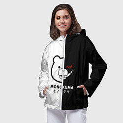 Ветровка с капюшоном женская Monokuma, цвет: 3D-белый — фото 2