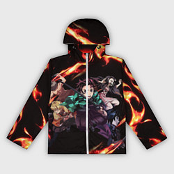 Ветровка с капюшоном женская KIMETSU NO YAIBA, цвет: 3D-белый