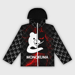 Ветровка с капюшоном женская MONOKUMA, цвет: 3D-белый