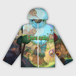 Ветровка с капюшоном женская Terraria, цвет: 3D-белый