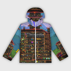 Ветровка с капюшоном женская TERRARIA, цвет: 3D-белый