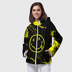 Ветровка с капюшоном женская NIRVANA, цвет: 3D-белый — фото 2