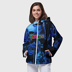 Ветровка с капюшоном женская Terraria, цвет: 3D-белый — фото 2