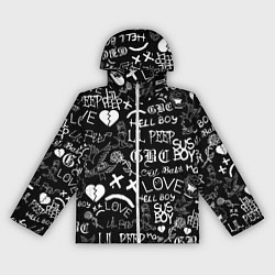 Ветровка с капюшоном женская LIL PEEP LOGOBOMBING, цвет: 3D-белый