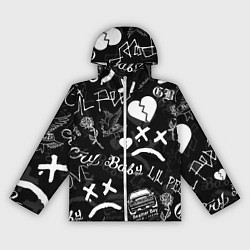 Ветровка с капюшоном женская LIL PEEP, цвет: 3D-белый