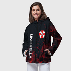 Ветровка с капюшоном женская UMBRELLA CORP, цвет: 3D-черный — фото 2