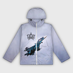 Ветровка с капюшоном женская ВВС России, цвет: 3D-белый