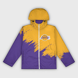 Ветровка с капюшоном женская LA LAKERS, цвет: 3D-белый