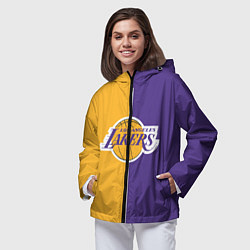 Ветровка с капюшоном женская LA LAKERS, цвет: 3D-черный — фото 2