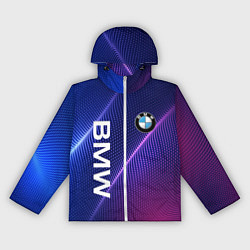 Ветровка с капюшоном женская BMW, цвет: 3D-белый