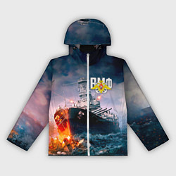 Ветровка с капюшоном женская ВМФ, цвет: 3D-белый