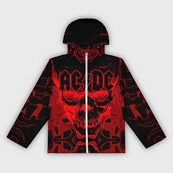 Ветровка с капюшоном женская ACDC, цвет: 3D-белый