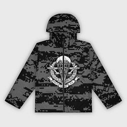 Ветровка с капюшоном женская ВДВ СССР, цвет: 3D-черный