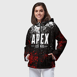 Ветровка с капюшоном женская APEX LEGENDS, цвет: 3D-черный — фото 2