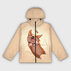 Ветровка с капюшоном женская КОРГИ, цвет: 3D-черный