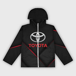 Ветровка с капюшоном женская TOYOTA, цвет: 3D-белый