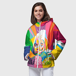 Ветровка с капюшоном женская BILLIE EILISH, цвет: 3D-белый — фото 2