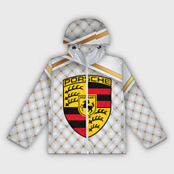 Ветровка с капюшоном женская PORSCHE, цвет: 3D-белый