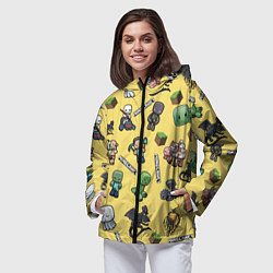 Ветровка с капюшоном женская MINECRAFT, цвет: 3D-черный — фото 2