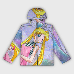 Ветровка с капюшоном женская Sailor Moon, цвет: 3D-черный