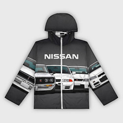 Ветровка с капюшоном женская NISSAN, цвет: 3D-белый