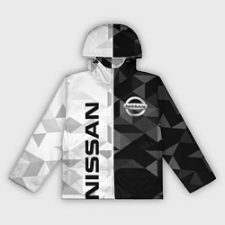 Ветровка с капюшоном женская NISSAN, цвет: 3D-белый