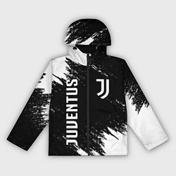 Ветровка с капюшоном женская JUVENTUS, цвет: 3D-черный
