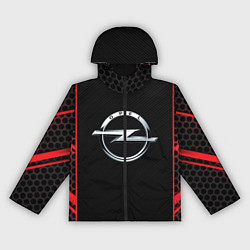 Ветровка с капюшоном женская Opel, цвет: 3D-черный