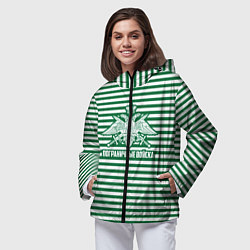 Ветровка с капюшоном женская Пограничные Войска, цвет: 3D-черный — фото 2