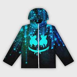 Ветровка с капюшоном женская Marshmello, цвет: 3D-белый