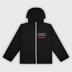 Ветровка с капюшоном женская AUDI, цвет: 3D-белый