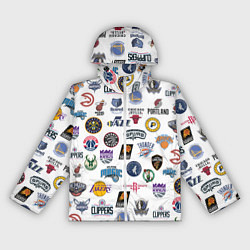 Ветровка с капюшоном женская NBA Pattern, цвет: 3D-белый