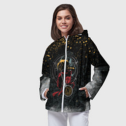 Ветровка с капюшоном женская Стальной алхимик, цвет: 3D-белый — фото 2