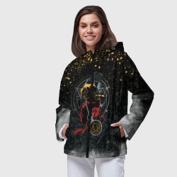 Ветровка с капюшоном женская Стальной алхимик, цвет: 3D-черный — фото 2