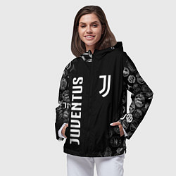Ветровка с капюшоном женская JUVENTUS, цвет: 3D-черный — фото 2
