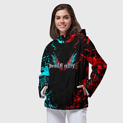 Ветровка с капюшоном женская DEVIL MAY CRY, цвет: 3D-черный — фото 2