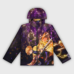 Ветровка с капюшоном женская KIMETSU NO YAIBA, цвет: 3D-черный