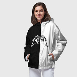 Ветровка с капюшоном женская ПОШЛАЯ МОЛЛИ, цвет: 3D-черный — фото 2